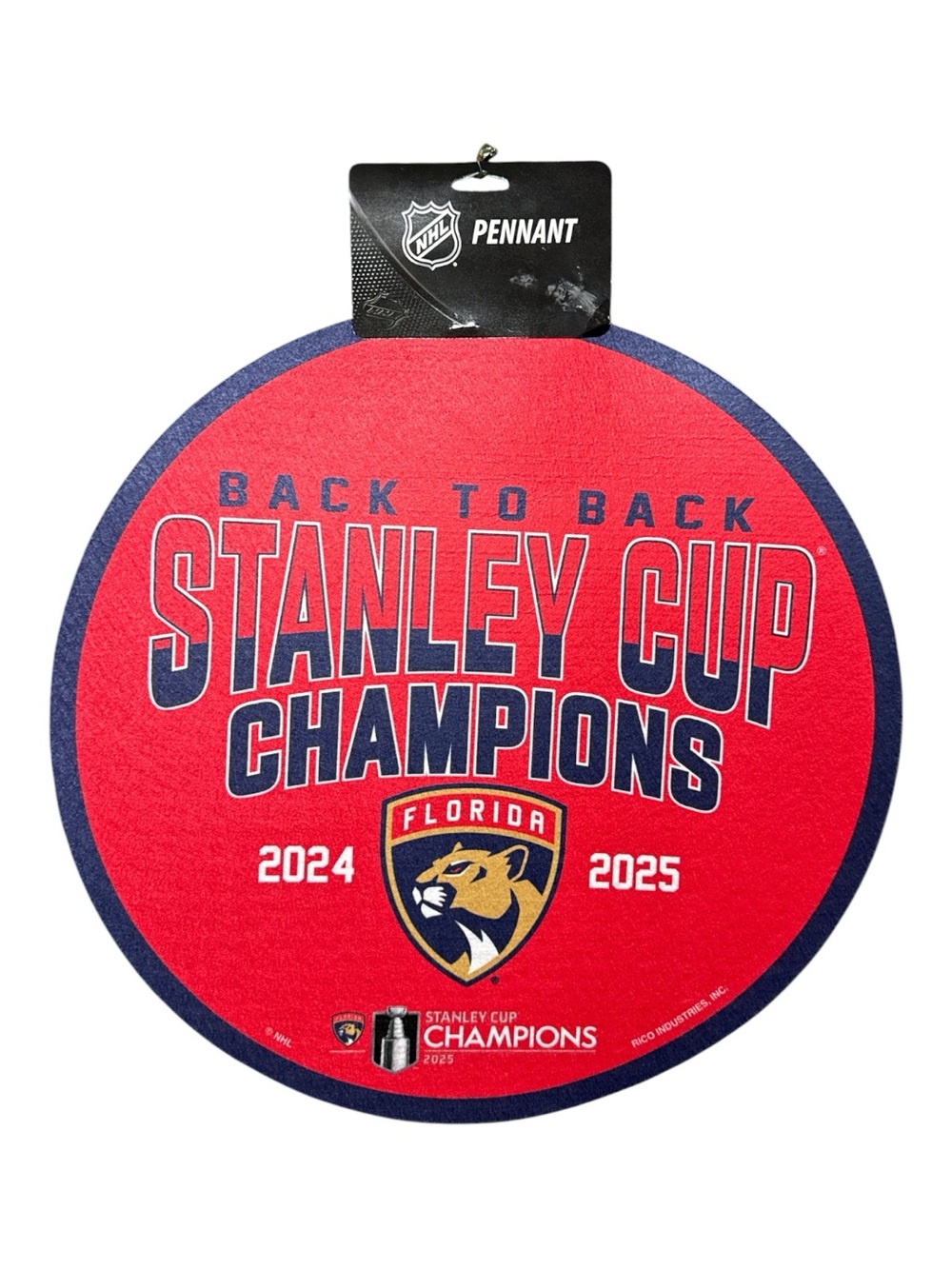 NEW! Florida Panthers 2025 Stanley Cup Champion Pennant Back To Back
